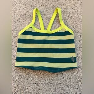 New FP Movement by Free People Striped Green and Yellow Cami Tank
